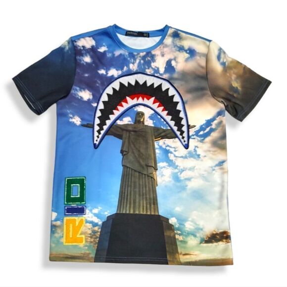 Hudson Outerwear x RIO - CHRIST THE REDEEMER Shark Mouth Jersey T Medium - Picture 1 of 5